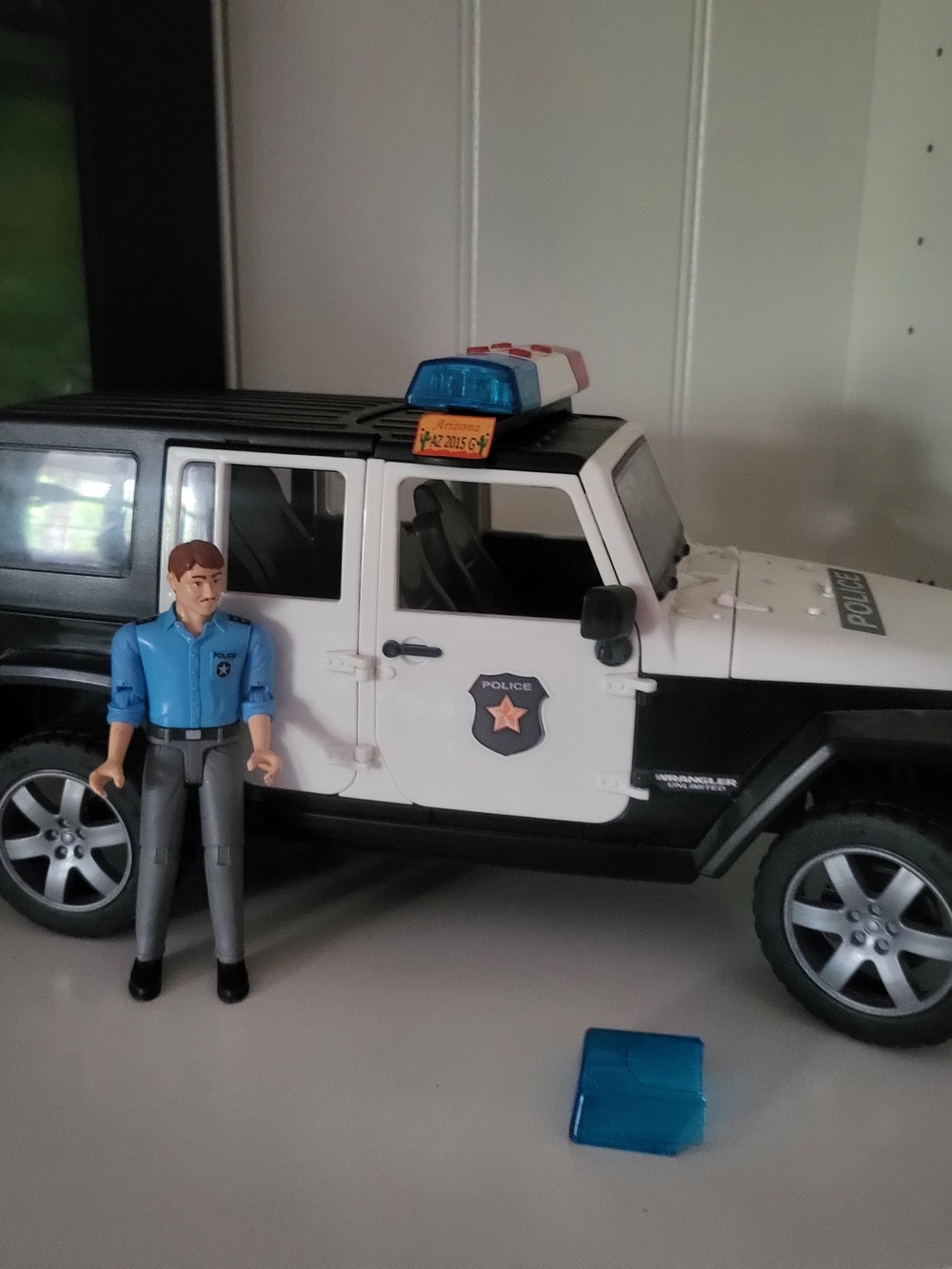 Police SUV Playset with Officer Figure - White & Black